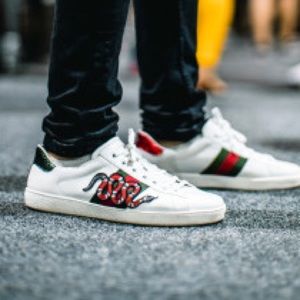 Gucci snake embroidered